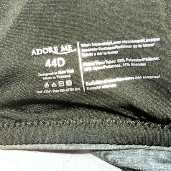 Adore Me Padded Underwire Bra 44D Green New w Tags - Picture 4 of 4